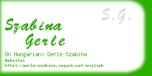 szabina gerle business card
